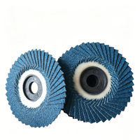 Disque à lamelles calciné bleu AO, style coréen, disque abrasif en forme de fleur, 4 pouces, grain moyen P40-P320, outil de meulage pour acier inoxydable, OEM OBM