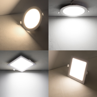 Plafonnier Led encastrable de forme carrée ou circulaire, luminaire de plafond, éclairage d'intérieur, 6/12/15/18W, livraison gratuite