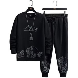 Ensemble de Sport <span class=keywords><strong>Homme</strong></span> Uni Léger à Capuche Ample Col Rond Séchage Rapide Style Coréen <span class=keywords><strong>Chic</strong></span> pour Printemps Automne Hiver - Product Image 5