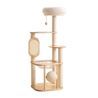 Meilleure vente : Arbre à chat moderne et luxueux de grande taille avec lit intégré, griffoir multifonctionnel en sisal, en chêne, Noël