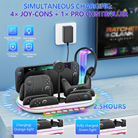 Base de Refrigeración para Switch 2 con Salida de TV, Ventilador de Refrigeración para Consola, Soporte de Carga RGB para Controlador Joycon Pro