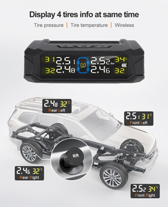 Car <strong>TPMS</strong> Tire Pressure Monitoring System Solar Charging HD Digital LCD Display Auto Alarms Wireless External Sensors <strong>TPMS</strong> - Product Image 4