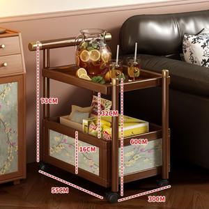 <span class=keywords><strong>Table</strong></span> <span class=keywords><strong>basse</strong></span> en bois massif de style <span class=keywords><strong>vintage</strong></span>, couleur noyer, avec rangement, <span class=keywords><strong>pour</strong></span> salon, usage domestique - Product Image 5