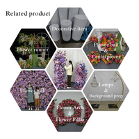 Dekorasi Bunga Mawar Ungu Buatan untuk Latar Belakang Pernikahan, Centerpiece, dan Dekorasi Floral di Tempat Pernikahan