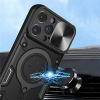 Coque de téléphone armure Kickstand pour Infinix Hot 30 Play Note 30i Zero Ultra 5G Tecno Pova 5 Spark 10 Pro 4G Metal Ring Magnetic Cover