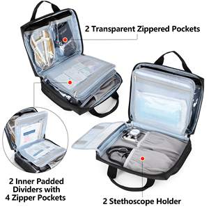 Modieuze EHBO-Kit Traumatas Met Dubbele Stethoscopen/Bp-Manchetten Voor Verpleegkundigen En Medische Professionals - Product Image 6