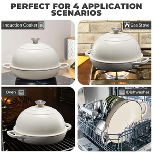 Casserole en fonte émaillée en gros |   Fourneau à pâtisserie personnalisé avec logo, résistant au four, pour restaurants - Product Image 3