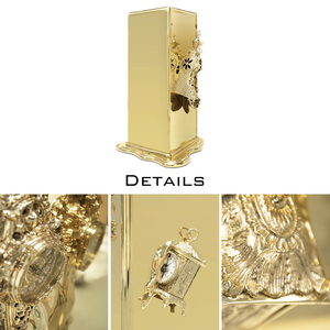 Caja Fuerte de Lujo Inspirada en el Surrealismo para Guardar Dinero y Joyas, con Enrolladores de Relojes y Compartimentos Secretos, en Latón Chapado en Oro - Product Image 6