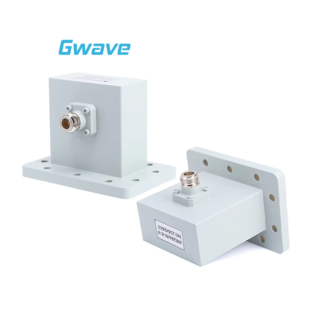 WR-284 to N Female Right Angle Waveguide to Coax Adapters with FDP32 Flange 2.6-3.95GHz Telecom Parts