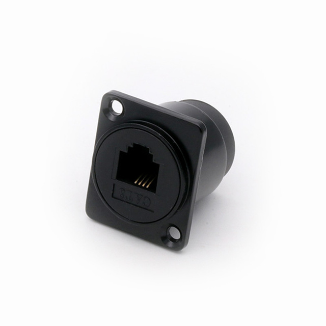 High Quality 4p4c RJ11 Socket D-type Module Industrial Panel Mount Female to Female Connector Cat.3 Telephone