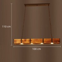 Designer créatif nordique en gros bois fer salle à manger suspendus lampes suspendues modernes Led lustres plafond