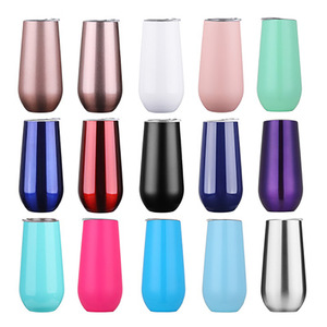 Copa de Vino Tinto de Acero Inoxidable 304 de Doble Capa de 6 oz, Estilo Americano Clásico, Apta para Lavavajillas y Microondas, con Pajita y Diseño de Bala - Product Image 3