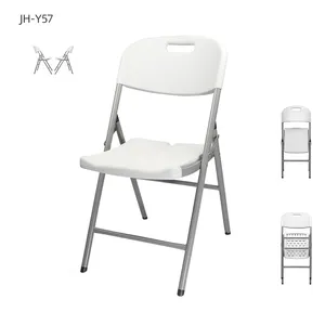 상업적인 질 백색 플라스틱 조밀한 접힌 의자 쌓을수 있는 금속 접히는 의자 공장 도매 가격