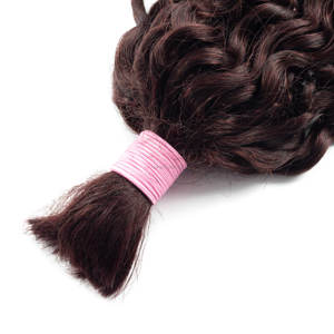 Offre Spéciale 100g 100% cheveux humains vierges brésiliens bruts en vrac sans nœuds vague d'eau tressage faisceaux <span class=keywords><strong>de</strong></span> cheveux humains pour sirène Boho Locs - Product Image 3