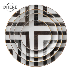 Ohere Vente en gros Plaque <span class=keywords><strong>de</strong></span> recharge moderne en porcelaine Crossroads pour mariage/fête/camping - Product Image 2