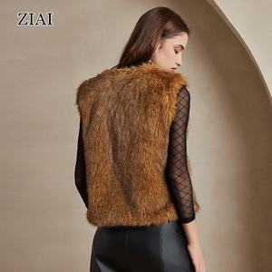 Abrigo de piel sintética Mujer <span class=keywords><strong>Chaleco</strong></span> de <span class=keywords><strong>pelo</strong></span> de mapache <span class=keywords><strong>Pelo</strong></span> artificial Abrigo de <span class=keywords><strong>pelo</strong></span> <span class=keywords><strong>largo</strong></span> <span class=keywords><strong>Chaleco</strong></span> de piel Chalecos - Product Image 3