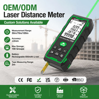 Sndway Oem 2 en 1 faisceau vert télémètre professionnel 100m 2 en 1 ruban à mesurer laser télémètre
