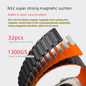 2024 Smartwatch femmes hommes Sport <span class=keywords><strong>Bracelet</strong></span> <span class=keywords><strong>Bracelet</strong></span> en silicone <span class=keywords><strong>Bracelet</strong></span> magnétique en Silicone <span class=keywords><strong>Bracelet</strong></span> de montre pour <span class=keywords><strong>Apple</strong></span> <span class=keywords><strong>Watch</strong></span> série 9 <span class=keywords><strong>8</strong></span> - Product Image 2