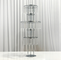 Vases dorés de mariage, centres de table, supports à fleurs en cristal, chandeliers, vases à fleurs pour tables de réception, décoration de fête et de maison