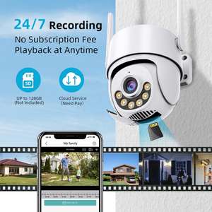 Cámara de Vigilancia CCTV Solar Shuzhi, Vigilancia Exterior Inalámbrica 4G con Sensor de Seguridad y Luz, Visión Nocturna <span class=keywords><strong>IP</strong></span> - Product Image 1