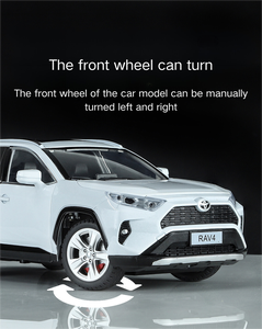 PANDAS 1/24 Scale Diecast Toyoto RAV4 Car Model Pullback Door Open Sound &amp; Light Decoration Alloy Collection Car <strong>Toys</strong> - Product Image 3