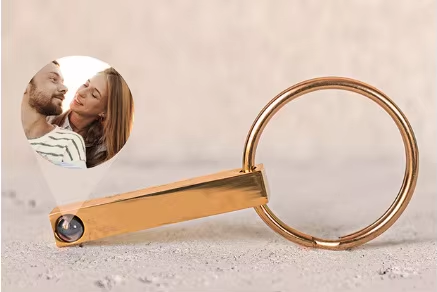 Keychain Rose Gold-Straight Bar