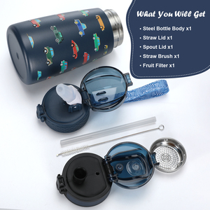 500ml Stainless Steel Vacuum <b>Insulated</b> With Handgrip Cute Kids Sports Tumbler Eco-friendly For Back To School - Product Image 4