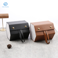 En stock, boîte de lunettes de soleil faite à la main 6 fentes, étui à lunettes portable pour myopie optique, étui de rangement avec logo personnalisé pour lunettes