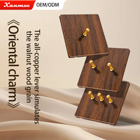 Enchufe de Pared con Interruptor USB de Estilo Retro, Color Madera, Estándar Británico, Duradero, 10A 220V, Universal para el Hogar