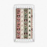 Drap-housse en bambou confortable toutes saisons pour lit de bébé, collection à motifs de dessins animés ludiques, bords élastiques sécurisés, s'adapte aux lits de bébé de taille standard