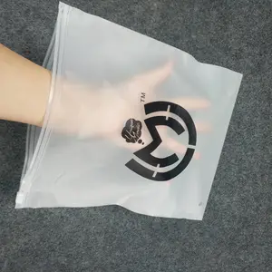 High quality 100 moq frosted matte printing customer logo plastic zipper bag for hair extension storage packaging