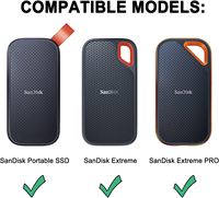 Étui de transport rigide pour SanDisk Extreme Pro/SanDisk Extreme Portable SSD externe 500 Go 1 To 2 To 4 To Disque SSD USB-C