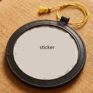 RTS PU Leather Needlepoint Storage Bag Pendant 4*4inch <b>Round</b> Self Finishing <b>Canvas</b> Holder with Sticker DIY Sewing Gifts - Product Image 3