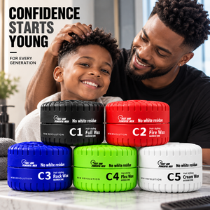 Cire coiffante pour barbier 150ml, tenue forte, brillance élevée, sans résidus blancs, pour coiffures classiques texturées et lissées pour hommes - Product Image 1