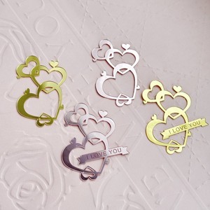 ของตกแต่งเค้กรูปหัวใจอะคริลิค น้ำผึ้งและรสหวาน สำหรับวันวาเลนไทน์ ของตกแต่งคัพเค้ก อุปกรณ์จัดปาร์ตี้ - Product Image 1