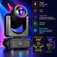 Projecteur LED mobile MOKE 180W DMX512 2x60W 4-en-1 RGB pour scène, soirées, clubs, discothèques et KTV