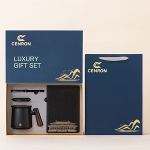 Caja de Regalo de Lujo con Artículos de Papelería y Bebidas para Ejecutivos - Cuaderno Personalizado, Taza Premium, Logotipo Personalizado para Empresas - Product Image 2