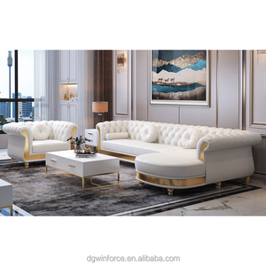 2024 nuovo divano di <span class=keywords><strong>tacchino</strong></span> di lusso divano a ciuffi 7 posti divano divano a forma di L in velluto copre soggiorno mobili divano Chesterfield - Product Image 1