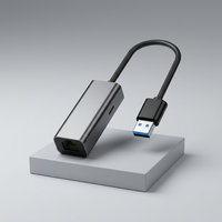 Adaptador USB C a RJ45 Gigabit de 1000Mbps, Convertidor LAN USB3.1 de Aluminio para Juegos y Oficina, Sin Retrasos, Compatible con Mac, Windows y Linux