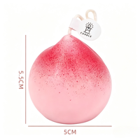 Bougie d'aromathérapie artisanale en forme de pêche - Décoration d'intérieur moderne au parfum de fruits pour les fêtes et Noël