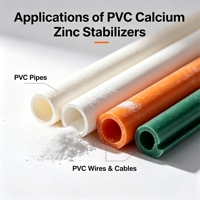 Stabilisateur PVC Ca-Zn de qualité supérieure avec excellente stabilité thermique pour agents auxiliaires du cuir, du caoutchouc et du plastique, pureté à 100 %
