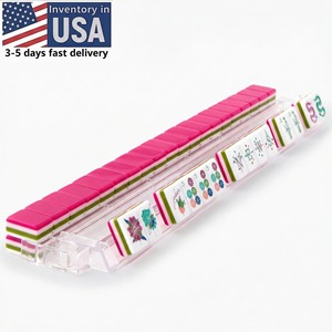 Envío Gratis desde Almacén <span class=keywords><strong>Local</strong></span> en EE. UU., Stock <span class=keywords><strong>Local</strong></span> en EE. UU., Envío Gratis, Mahjong Americano Acrílico Rosa de 4 Capas - Product Image 3