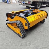 Cortadora de Césped Robótica con Control Remoto, Aprobada por CE y EPA, para Todo Tipo de Terreno, con Orugas de Goma para Agricultura