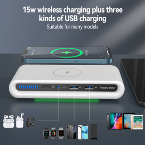 <span class=keywords><strong>Prix</strong></span> d'usine, chargeurs sans fil multifonctionnels 4 en 1, plaques de charge portables, stations de charge sans fil pour <span class=keywords><strong>iPhone</strong></span> - Product Image 5