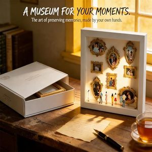 DIY Making Mini Museum Box Shadow Box <strong>Frame</strong> of Us <strong>Memorial</strong> for Valentine Gift - Product Image 5