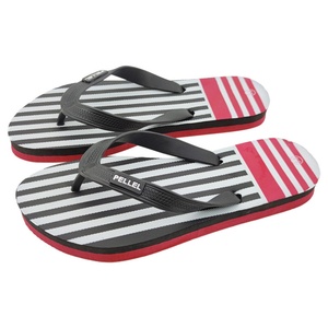 Chanclas Personalizadas con Rayas Azules y Blancas para Hombre, Estilo Náutico, Sandalias de Playa con Correa de Goma, Pantuflas de Verano, Fabricante OEM al por Mayor - Product Image 2