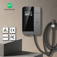 Cargador de Pared para Vehículos Eléctricos de 22 kW, Nivel 2 AC, con WiFi, OCPP, Trifásico, DLB Tipo 1/Tipo 2/GBT/NACS WrightCharge
