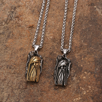 Collier Pendentif Odin en Acier Inoxydable pour Hommes, Bijoux Viking Nordiques, Mythologie Nordique, Prêt à Expédier