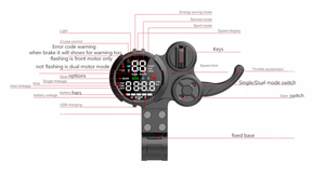 Dropshipping Scooter Eléctrico Plegable de 60V M11 con Doble Motor, 11 Pulgadas Todoterreno, Batería de 30-40Ah, Largo Alcance de 60-120 KM, Scooter Eléctrico para Adultos - Product Image 4