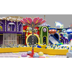 Aire de jeux intérieure polyvalente, équipement de jeux doux pour l'intérieur, doté d'un toboggan et d'un mur d'escalade - Product Image 4
